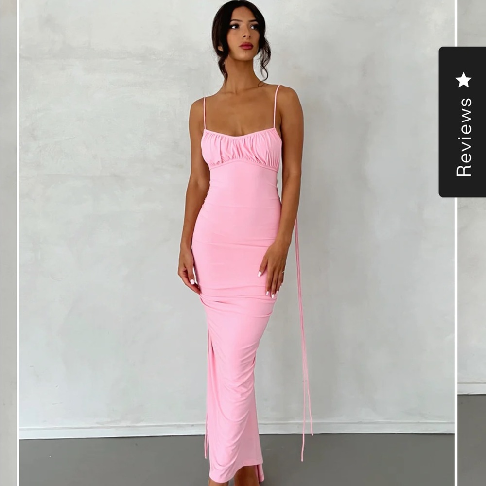 Melani The Label, backless scrunched bottom dress